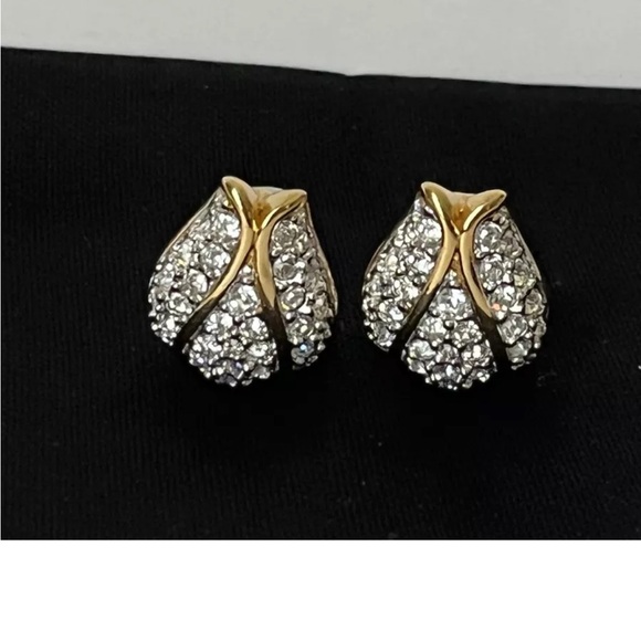 Vintage Swarovski Clip Earrings - Picture 2 of 6